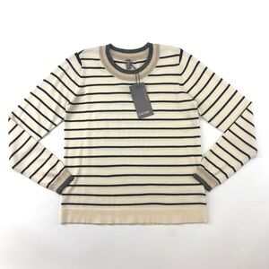 CULTURE cream black Annemarie pullover stripe sweater NEW with tags Medium
